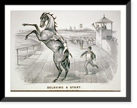Historic Framed Print, Delaying a start: Come quit fooling and bring up that horse"",  17-7/8" x 21-7/8"