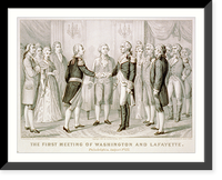 The first meeting of Washington and Lafayette: Philadelphia, August 3rd 1777, Antique Poster