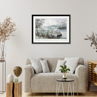 Floating down to market - 2, Antique Print