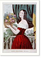 Historic Framed Print, The flower girl,  17-7/8" x 21-7/8"