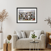 Historic Framed Print, The gallant charge of the Kentucky cavalry under Col. Marshall: at the battle of Buena Vista Febr. 23d 1847,  17-7/8" x 21-7/8"