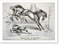 Historic Photo Print - Getting a hoist: a bad case of the heaves