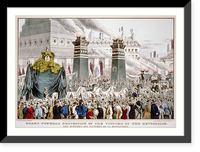 Grand funeral procession of the victims of the revolution: les tunebies de victimes de la revolution, Antique Poster