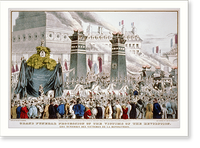 Grand funeral procession of the victims of the revolution: les tunebies de victimes de la revolution, Antique Poster