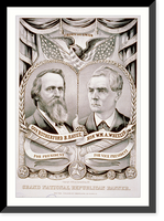 Historic Framed Print, Grand National Republican banner - 2,  17-7/8" x 21-7/8"