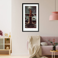 Historic Framed Print, The great Bartholdi statue - 2,  17-7/8" x 21-7/8"