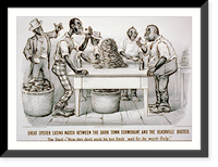 Great oyster eating match between the Dark Town Cormorant and the Blackville Buster The start - Now den dont you's be too fresh, wait for de word : Gulp."", Antique Poster