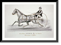 Grey mare Emma B. by Bayard, Antique Poster