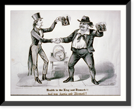 Health to the King and Bismark!! Heil dem Koenig und Bismark!!, Antique Print