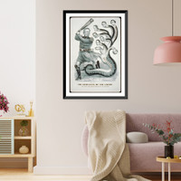 Historic Framed Print, The Hercules of the Union, slaying the great dragon of secession - 2,  17-7/8" x 21-7/8"