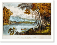 Historic Framed Print, Hues of autumn: on the Racquet River,  17-7/8" x 21-7/8"