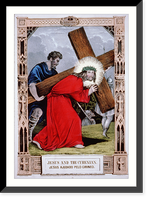 Jesus and the Cyrenian.Jesus ajudado pelo Cirineo - 2, Vintage Wall Art