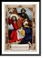 Jesus imprints his face on a cloth..Jesus impreso su rostro en un pa&ntilde;o, Historic Print