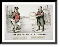 Historic Framed Print, John Bull and his friend Cleveland - 2,  17-7/8" x 21-7/8"