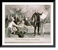 John Hancock's defiance: July 4th 1776 - 2, Historic Print