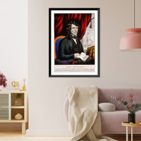 John Mitchel - the first martyr of Ireland in her revolution of 1848.lith. and pub. by N. Currier, 152 Nassau St., Cor. of Spruce, N.Y, Antique Poster