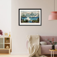Black & White Photo - The killeries. Connemara - Antique Wall Decor Print