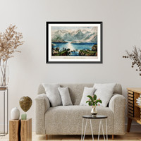 Black & White Photo - The killeries. Connemara - Antique Wall Decor Print