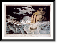 Loss of the steamboat Swallow: while on her trip, from Albany to New-York, on Monday evening April 7th 1845, Antique Poster