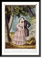 Historic Framed Print, The lovers walk,  17-7/8" x 21-7/8"