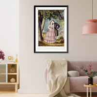 Historic Framed Print, The lovers walk,  17-7/8" x 21-7/8"