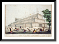 The magnificent building, for the World's Fair of 1851: built of iron and glass, in Hyde Park, London Classic, Historic Print