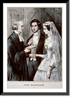 Historic Framed Print, The marriage,  17-7/8" x 21-7/8"