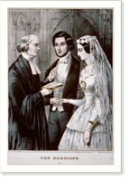 Historic Framed Print, The marriage,  17-7/8" x 21-7/8"