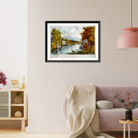 Historic Framed Print, Moosehead Lake,  17-7/8" x 21-7/8"