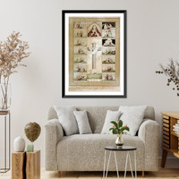 Historic Framed Print, The road to the holy cross: le chemis de la tres ste. croix,  17-7/8" x 21-7/8"