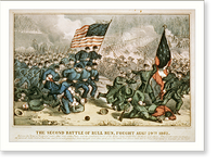 Historic Framed Print, The second battle of Bull Run, fought Augt. 29th 1862. - 2,  17-7/8" x 21-7/8"
