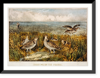 Historic Framed Print, Shooting on the prairie,  17-7/8" x 21-7/8"