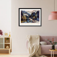 Historic Framed Print, The source of the Hudson: in the Indian pass, Adirondacks,  17-7/8" x 21-7/8"