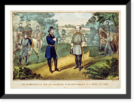 Historic Framed Print, The surrender of Genl. Joe Johnston near Greensboro N.C., April 26th 1865 - 2,  17-7/8" x 21-7/8"