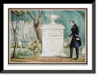 To the memory of Wm. H. Harrison: born February 9th 1773. inaugurated President of the United States March 4th, 1841. died April 4th 1841. ae 68, Vintage Poster