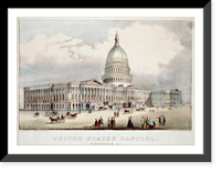 Historic Framed Print, United States Capitol, Washington, D.C. - 3,  17-7/8" x 21-7/8"