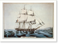 Historic Framed Print, U.S. sloop of war Vincennes: 20 guns - 2,  17-7/8" x 21-7/8"