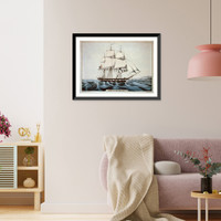 Historic Framed Print, U.S. sloop of war Vincennes: 20 guns - 2,  17-7/8" x 21-7/8"