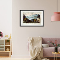 Historic Framed Print, View from Fort Putnam: West Point Hudson River, N.Y.,  17-7/8" x 21-7/8"
