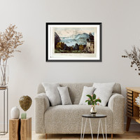 Historic Framed Print, View from Fort Putnam: West Point Hudson River, N.Y.,  17-7/8" x 21-7/8"