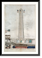 Historic Framed Print, View of Bunker Hill & monument, June 17: 1843 - 2,  17-7/8" x 21-7/8"