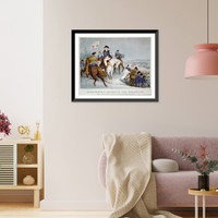 Historic Framed Print, Washington crossing the Delaware: on the evening of Dec 25th. 1776, previous to the battle of Trenton - 2,  17-7/8" x 21-7/8"