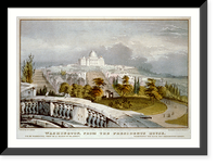 Washington, from the presidents house: vue de Washington, prise de la maison du president.Washington vom hause des prasidenten gesehn - 2, Historic Print