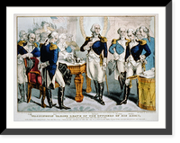 Washington taking leave of the officers of his army: at Francis's Tavern, Broad Street, New York, Decr. 4th. 1783 - 2 Classic, Antique Print