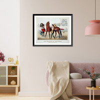 Historic Framed Print, The favorite In the pools": A mutual understanding",  17-7/8" x 21-7/8"