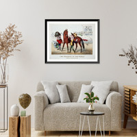 Historic Framed Print, The favorite In the pools": A mutual understanding",  17-7/8" x 21-7/8"