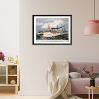 Historic Framed Print, Protected steel cruiser Philadelphia, United States Navy - 3,  17-7/8" x 21-7/8"