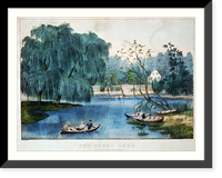 Historic Framed Print, The rural lake,  17-7/8" x 21-7/8"