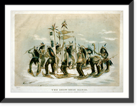 The snow-shoe dance: to thank the great spirit for the first appearance of snow - 2 Classic, Historic Print