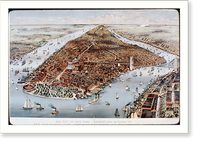 Historic Framed Print, City of New York-Showing the building of the Equitable Life Assurance Society of the United States: No. 120 Broadway - 2,  17-7/8" x 21-7/8"